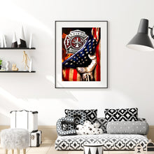 Load image into Gallery viewer, Flag &amp; Eagle 35x50cm(canvas) full round drill diamond painting
