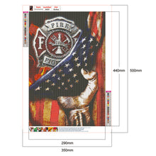 Load image into Gallery viewer, Flag &amp; Eagle 35x50cm(canvas) full round drill diamond painting
