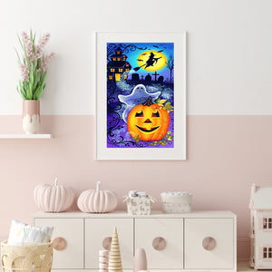 Pumpkin Ghost 30x50cm(canvas) full round drill diamond painting