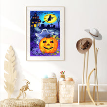 Load image into Gallery viewer, Pumpkin Ghost 30x50cm(canvas) full round drill diamond painting
