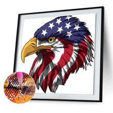 Load image into Gallery viewer, Flag &amp; Eagle 30x30cm(canvas) full round drill diamond painting
