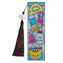 Load image into Gallery viewer, Drill Diamond Leather Tassel Bookmark Painting DIY Special Shaped (SQ01)
