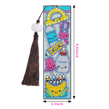 Load image into Gallery viewer, Drill Diamond Leather Tassel Bookmark Painting DIY Special Shaped (SQ01)
