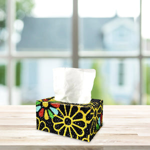 5D DIY Diamond Painting Square Tissue Box Kit Handmade Tissue Dispenser (C)