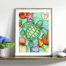 Load image into Gallery viewer, Sea Turtle 30x40cm(canvas) full round drill diamond painting
