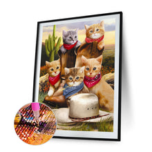 Load image into Gallery viewer, Cowboy Cat 30x40cm(canvas) full round drill diamond painting
