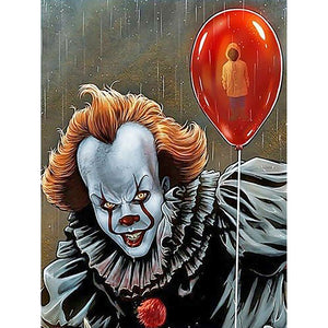Clown & Balloon 30x40cm(canvas) full round drill diamond painting
