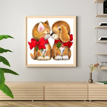 Load image into Gallery viewer, Puppies 30x30cm(canvas) full round drill diamond painting
