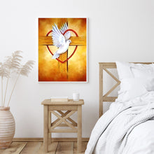 Load image into Gallery viewer, Animal White Dove 30x40cm(canvas) full round drill diamond painting
