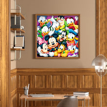 Load image into Gallery viewer, Mickey Mouse &amp; Donald Duck 40x40cm(canvas) full round drill diamond painting
