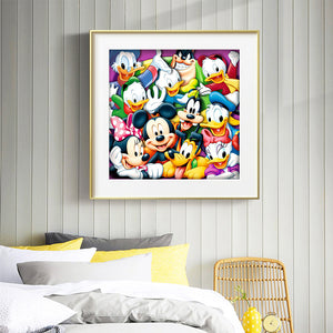 Mickey Mouse & Donald Duck 40x40cm(canvas) full round drill diamond painting