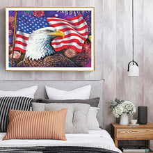 Load image into Gallery viewer, Eagle &amp; Flag 50x40cm(canvas) full round drill diamond painting
