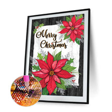 Load image into Gallery viewer, Merry Christmas Red Flower 30x40cm(canvas) full round drill diamond painting
