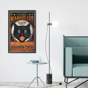 Halloween Black Cat 30x45cm(canvas) full round drill diamond painting