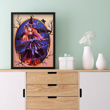 Load image into Gallery viewer, Halloween Pumpkin Witch 30x40cm(canvas) full round drill diamond painting
