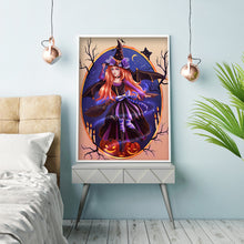 Load image into Gallery viewer, Halloween Pumpkin Witch 30x40cm(canvas) full round drill diamond painting
