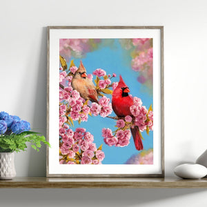 Cherry Blossoms & Birds 30x40cm(canvas) full round drill diamond painting