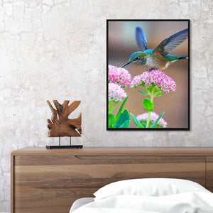 Flowers & Hummingbirds 30x40cm(canvas) full round drill diamond painting