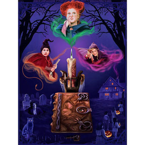 Witches 30x40cm(canvas) full round drill diamond painting