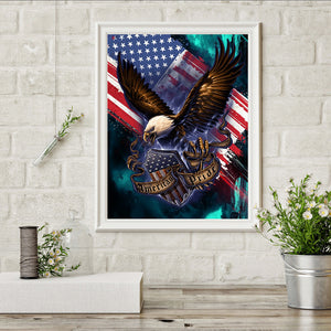 American Eagle 30x40cm(canvas) full round drill diamond painting