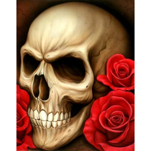 Rose Skull 30x40cm(canvas) full round drill diamond painting