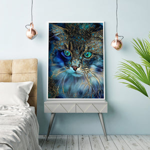 Cat 30x40cm(canvas) full round drill diamond painting