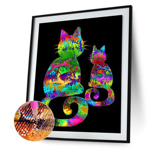 Cats 30x40cm(canvas) full round drill diamond painting