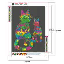 Load image into Gallery viewer, Cats 30x40cm(canvas) full round drill diamond painting
