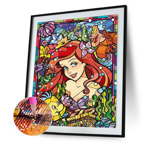 Glass Disney Series 30x40cm(canvas) full round drill diamond painting