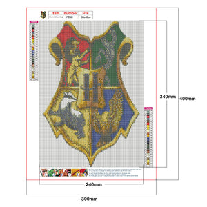 Harry Potter Badge 30x40cm(canvas) full square drill diamond painting
