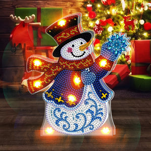 DIY Diamond Painting Light Christmas Tree Snowman Nightlight Lamp (BJD06)