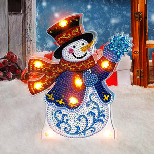 DIY Diamond Painting Light Christmas Tree Snowman Nightlight Lamp (BJD06)