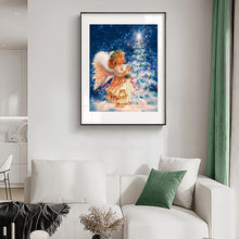 Load image into Gallery viewer, Christmas Tree Little Girl 30x40cm(canvas) full round drill diamond painting
