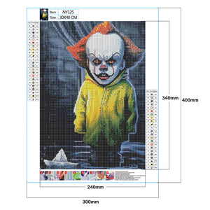 Halloween Clown 30x40cm(canvas) full round drill diamond painting