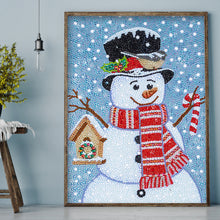 Load image into Gallery viewer, Snowman 30x40cm(canvas) full crystal drill diamond painting
