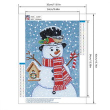 Load image into Gallery viewer, Snowman 30x40cm(canvas) full crystal drill diamond painting
