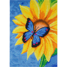 Load image into Gallery viewer, Sunflower Butterfly 30x40cm(canvas) full crystal drill diamond painting
