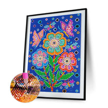 Load image into Gallery viewer, Color Flower Butterfly 30x40cm(canvas) full crystal drill diamond painting
