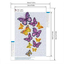 Load image into Gallery viewer, Butterfly 30x40cm(canvas) full crystal drill diamond painting
