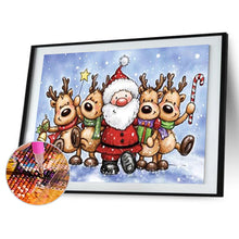 Load image into Gallery viewer, Santa &amp; Elk 40x30cm(canvas) full round drill diamond painting
