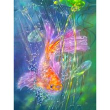 Load image into Gallery viewer, Goldfish 30x40cm(canvas) full round drill diamond painting
