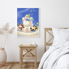 Load image into Gallery viewer, Snowman &amp; Penguin 30x40cm(canvas) full round drill diamond painting

