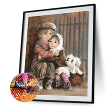 Load image into Gallery viewer, Cute Kid 30x40cm(canvas) full round drill diamond painting
