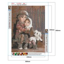 Load image into Gallery viewer, Cute Kid 30x40cm(canvas) full round drill diamond painting
