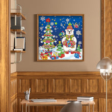 Load image into Gallery viewer, Polar Bear Christmas 40x40cm(canvas) partial special shaped drill diamond painting
