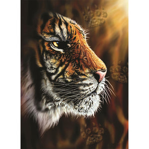 Tiger 30x40cm(canvas) full round drill diamond painting