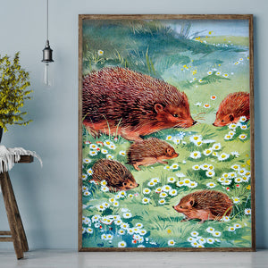 Cute Hedgehog 30x40cm(canvas) full round drill diamond painting
