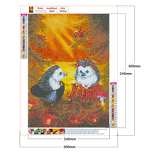 Load image into Gallery viewer, Cute Hedgehog 30x40cm(canvas) full round drill diamond painting
