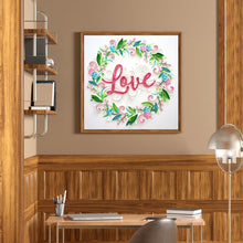 Load image into Gallery viewer, Paper Quilling Love 30x30cm(canvas) full round drill diamond painting
