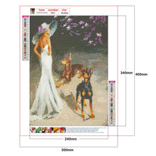 Load image into Gallery viewer, Elegant Lady 30x40cm(canvas) full round drill diamond painting

